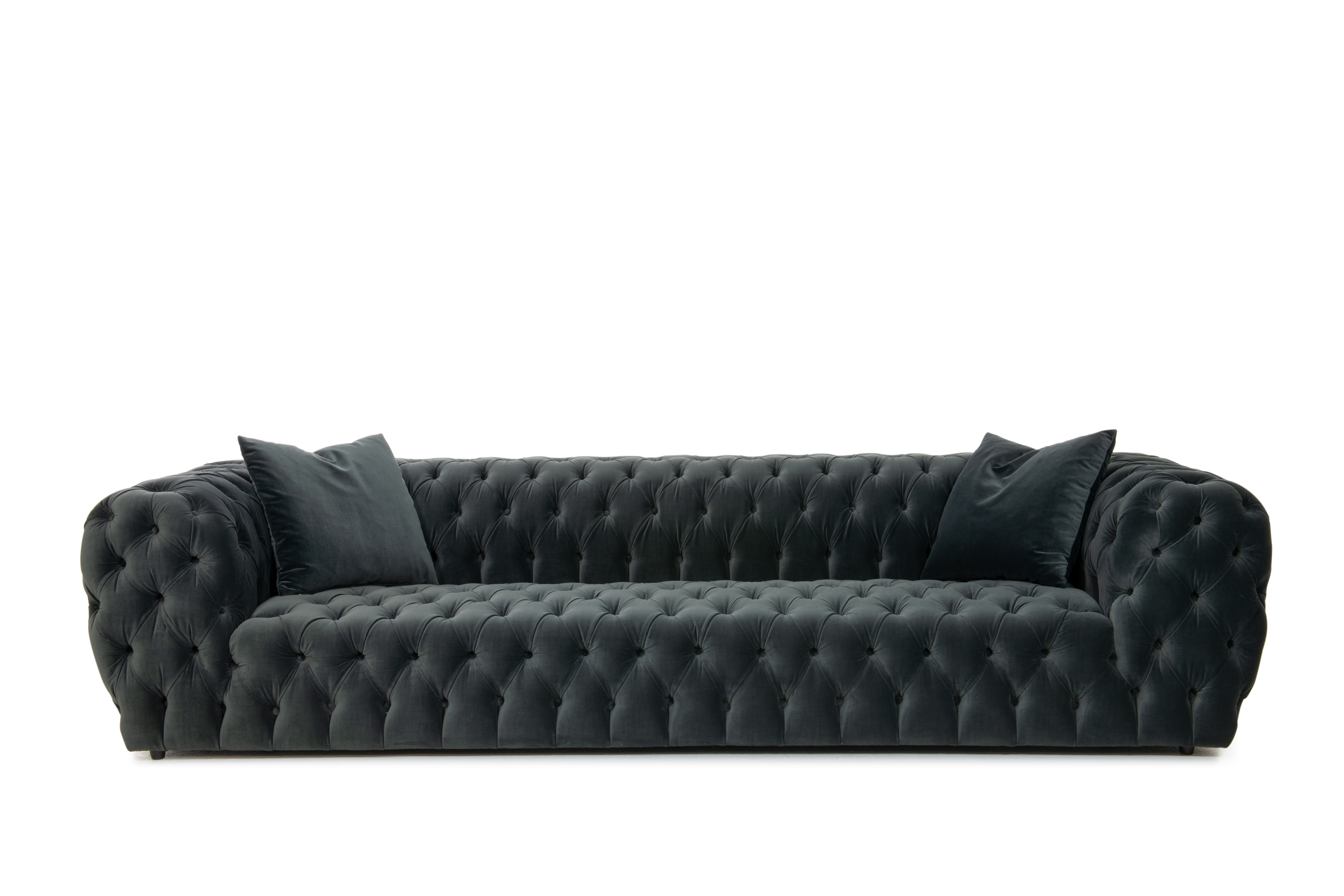 Gilded Boucle Deep Gray Sofa