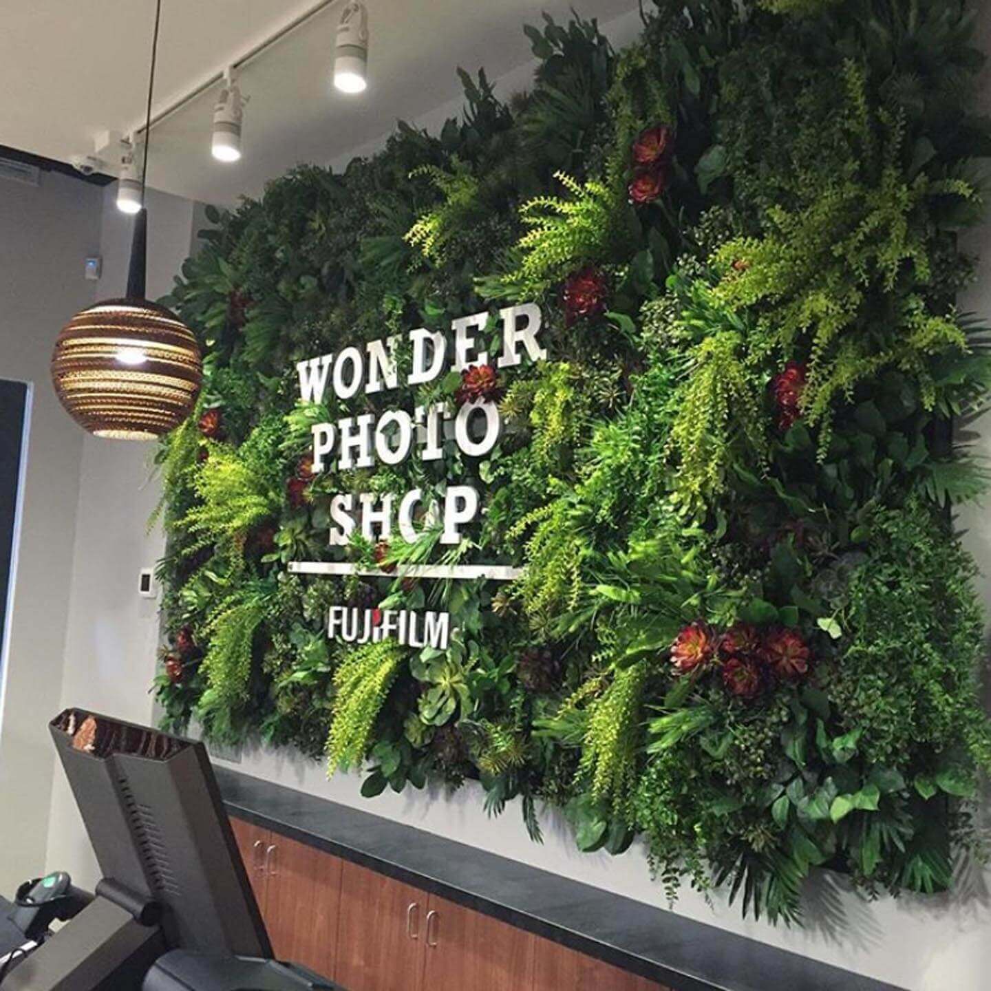 Wonder Photo Shop Green Sign