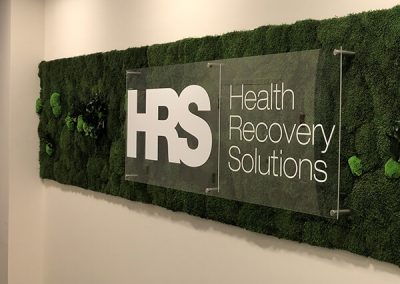 Health Recovery Solutions – Office Lobby Moss Logo